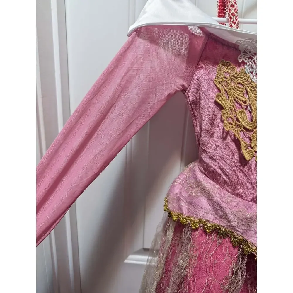 Aurora Sleeping Beauty Pink Princess Dress Halloween Costume Girls Sz. 7-8 Years